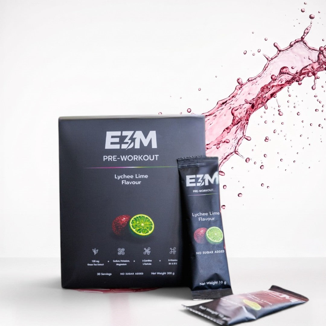 E3M Pre-Workout — Lychee Lime | 30 Sachets